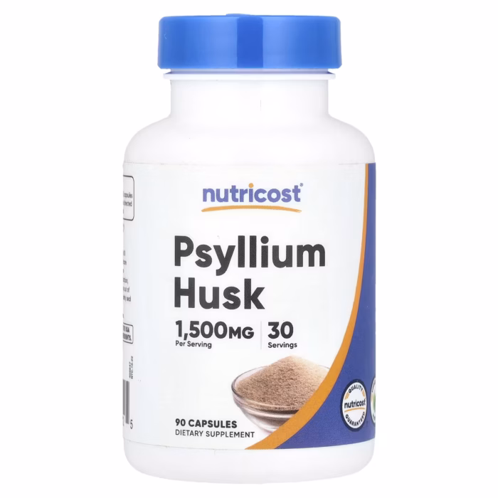 Nutricost, Psyllium Husk, 90 Capsules, (500 mg per Capsule)